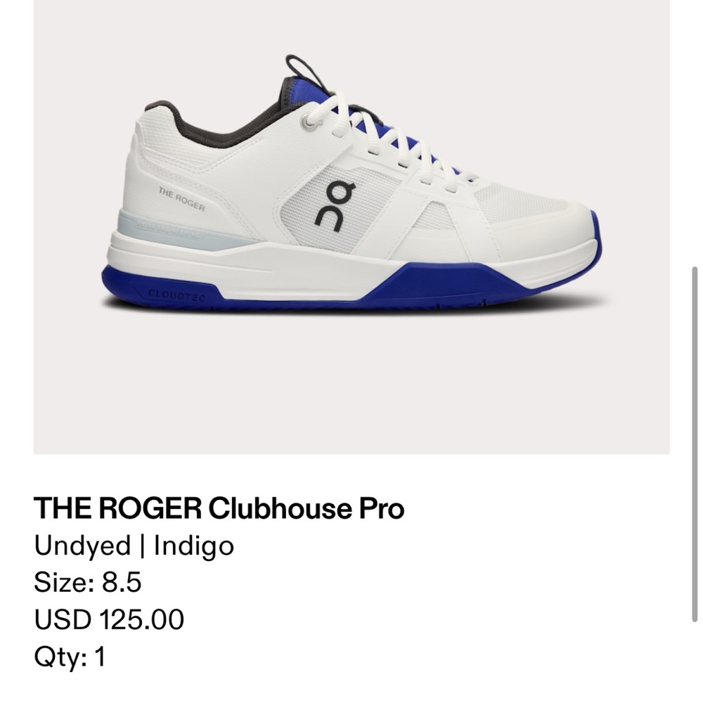 THE ROGER Clubhouse Pro Indigo On Tennis Sneakers